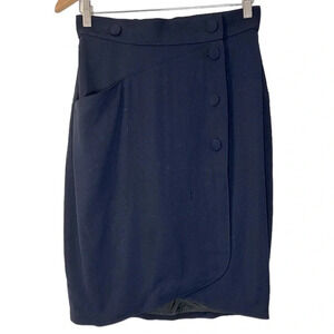 Vintage KL by Karl Lagerfeld Virgin Wool Wrap Pencil Skirt